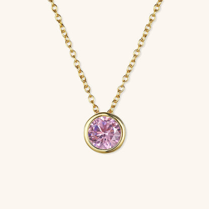 Birthstone Necklace | Personalized Gold Pendant with Gemstone 22