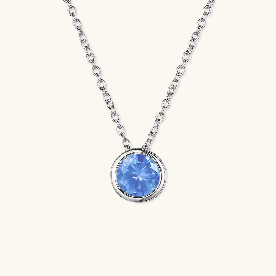 Birthstone Necklace | Personalized Gold Pendant with Gemstone 25