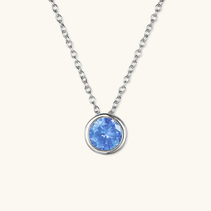 Birthstone Necklace | Personalized Gold Pendant with Gemstone 25