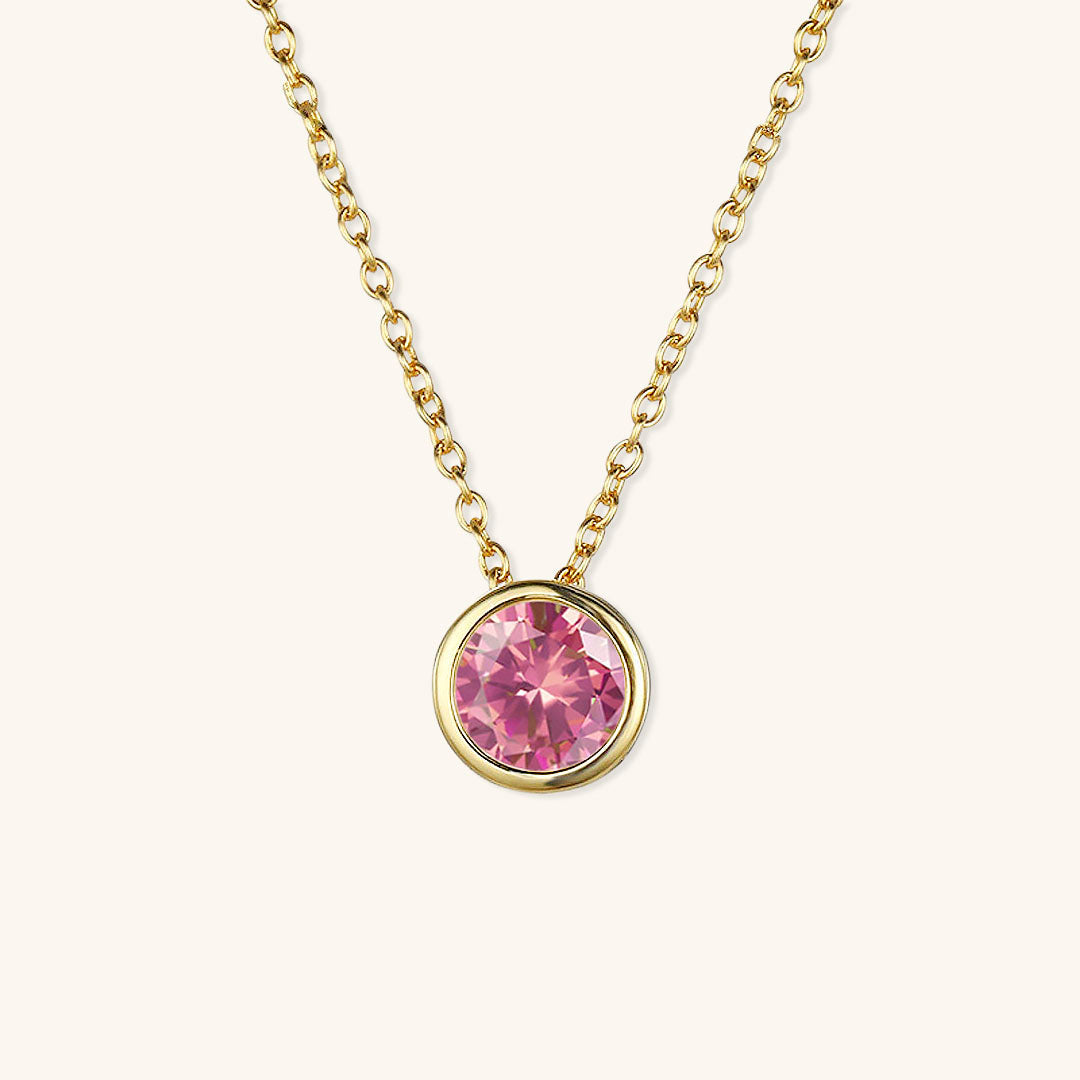 Birthstone Necklace | Personalized Gold Pendant with Gemstone 29
