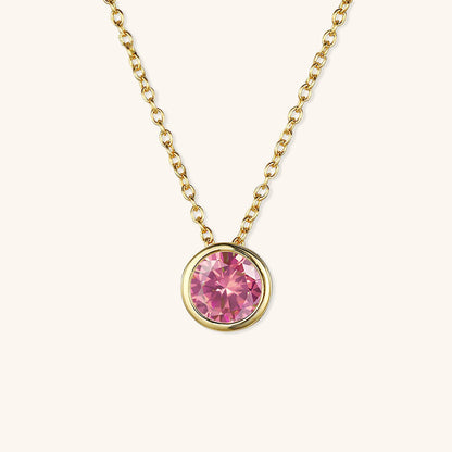 Birthstone Necklace | Personalized Gold Pendant with Gemstone 29