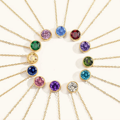 Birthstone Necklace | Personalized Gold Pendant with Gemstone 5