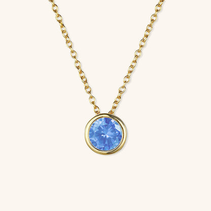 Birthstone Necklace | Personalized Gold Pendant with Gemstone 8