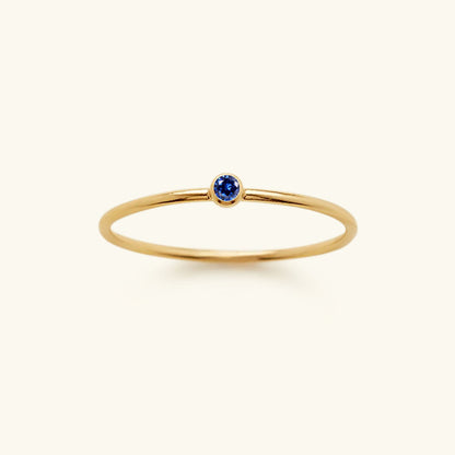 Birthstone Stacker Ring | Customizable 14k Gold-Plated Elegance 14