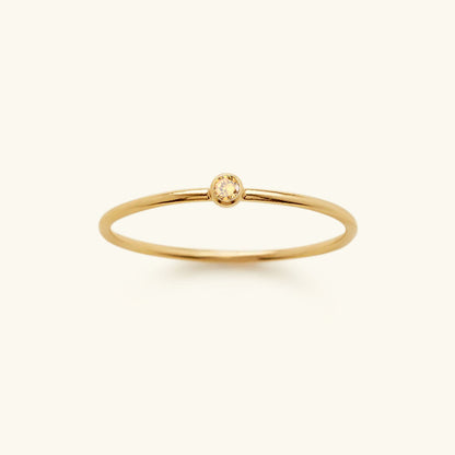 Birthstone Stacker Ring | Customizable 14k Gold-Plated Elegance 15