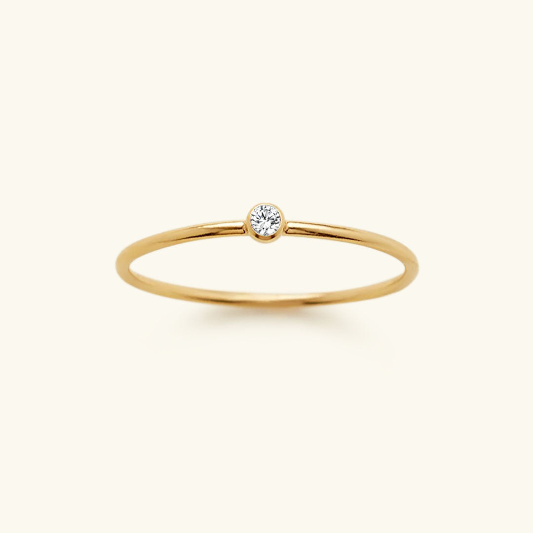 Birthstone Stacker Ring | Customizable 14k Gold-Plated Elegance 17