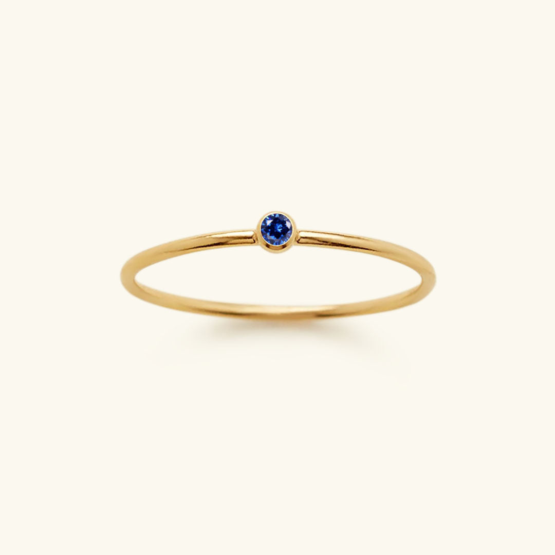 Birthstone Stacker Ring | Customizable 14k Gold-Plated Elegance 6