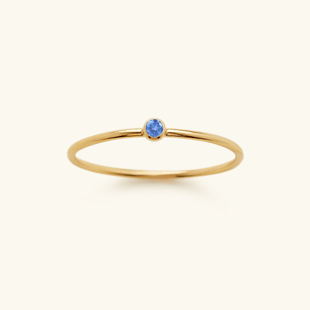Birthstone Stacker Ring | Customizable 14k Gold-Plated Elegance 8
