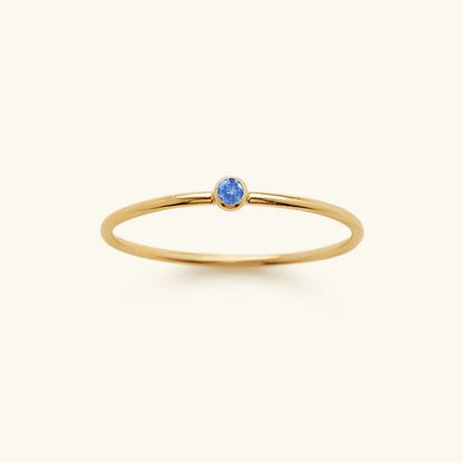 Birthstone Stacker Ring | Customizable 14k Gold-Plated Elegance 8