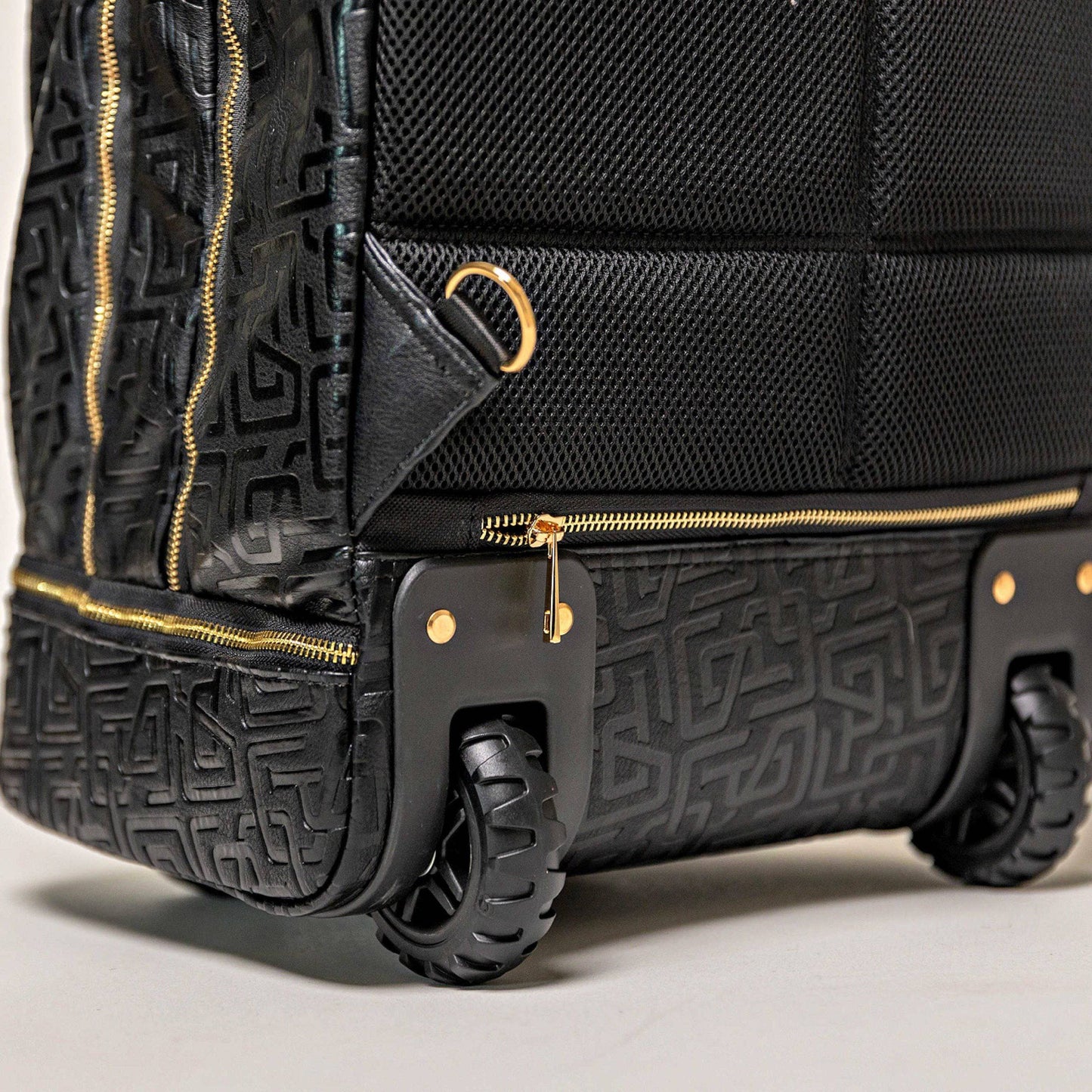 Black Monogram Leather Carry-On Roller Bag