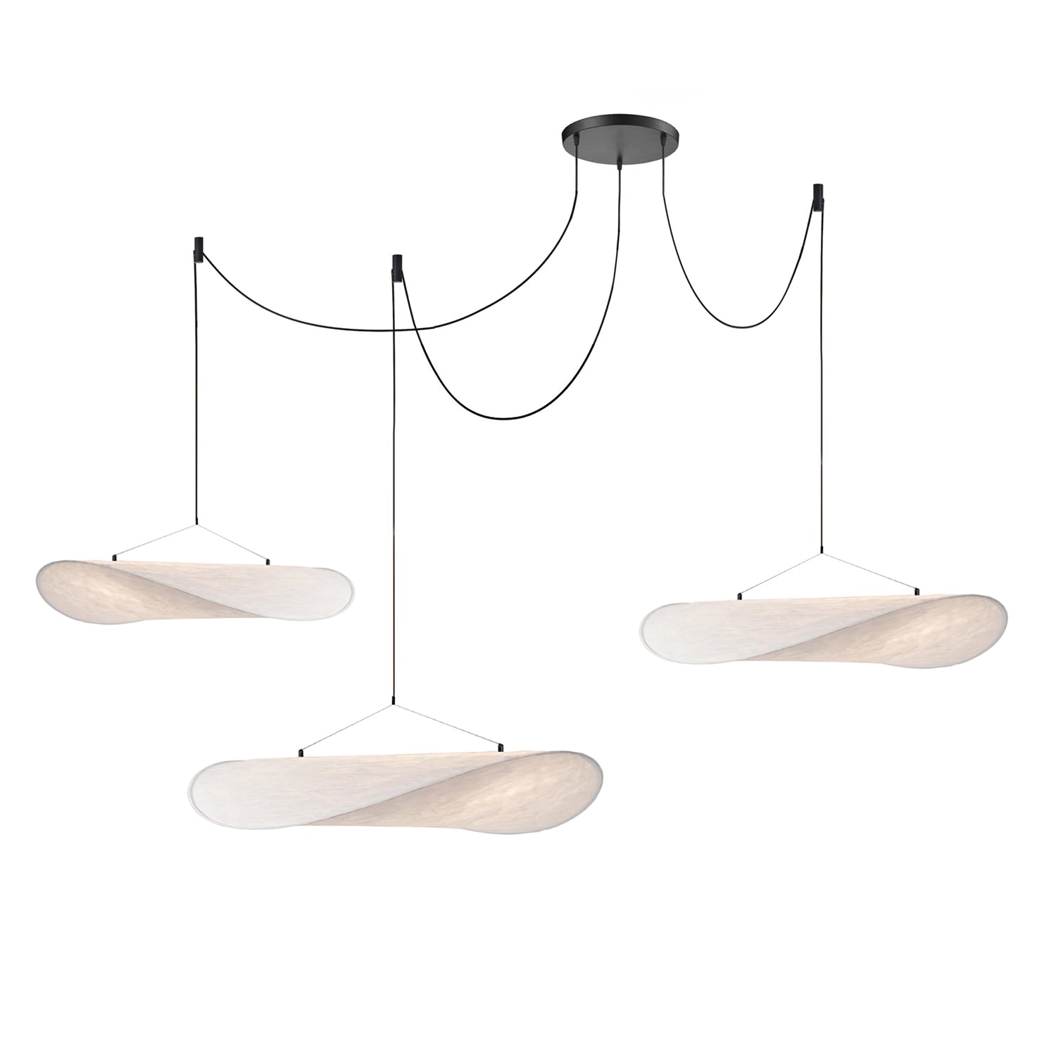 Black Pendant Light | Modern LED Fixture with Recyclable Tyvek Shade 11