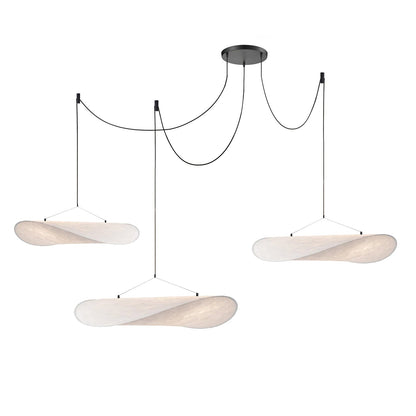 Black Pendant Light | Modern LED Fixture with Recyclable Tyvek Shade 11