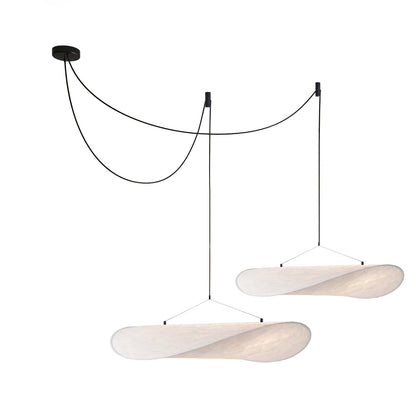 Black Pendant Light | Modern LED Fixture with Recyclable Tyvek Shade 13