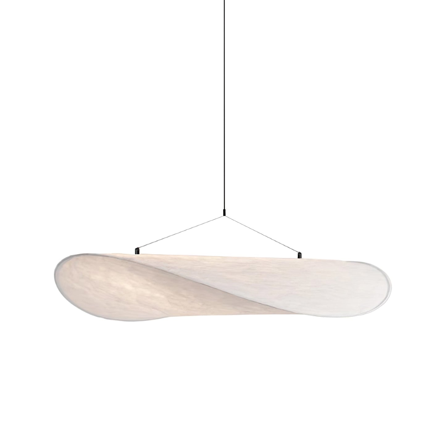 Black Pendant Light | Modern LED Fixture with Recyclable Tyvek Shade 15