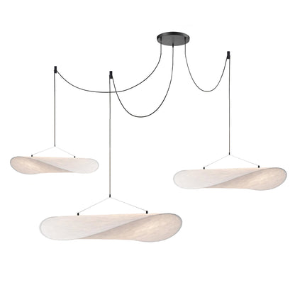Black Pendant Light | Modern LED Fixture with Recyclable Tyvek Shade 16