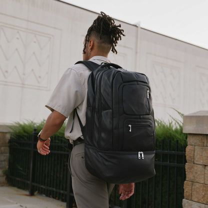 Black Leather Patented Carry-on Bag (XL Design)