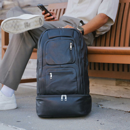 Black Leather Patented Carry-on Bag (XL Design)