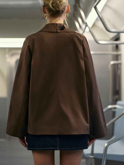 Black Trench Coat Women | Classic Double-Breasted Design with Belted Fit 4