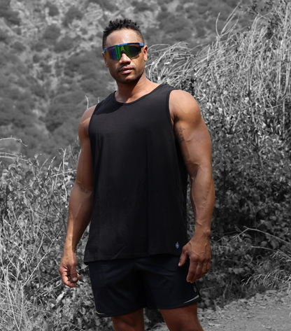 Eucalyptus prestatie tank - zwart