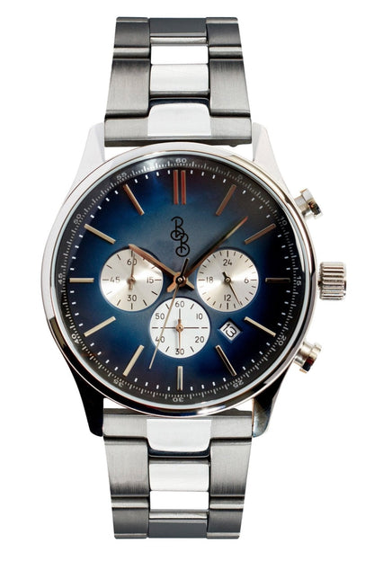 Niebieski retro chronograf