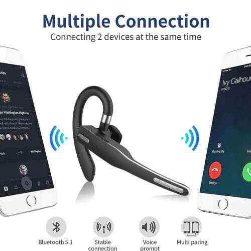 Bluetooth Headset | Dual Mic Noise Cancellation for Clear Calls 1