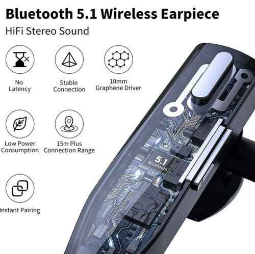 Bluetooth Headset | Dual Mic Noise Cancellation for Clear Calls 2