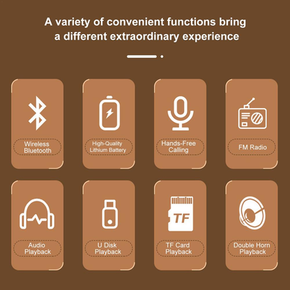 Bluetooth Speaker | Vintage Design with Deep Bass and Multi-Function Playback 2