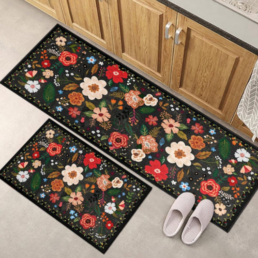 Boho Floral Kitchen Mats Set | Anti-Fatigue, Washable, Non-Slip Design 0