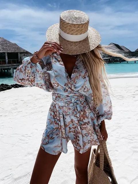 Boho Lace Playsuit for Women | Lightweight Summer Jumpsuit with Chic Detailing 0