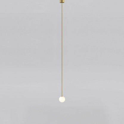 Brass Pendant Lamp | Mouth-Blown Opal Glass for Modern Pendant Lighting 0