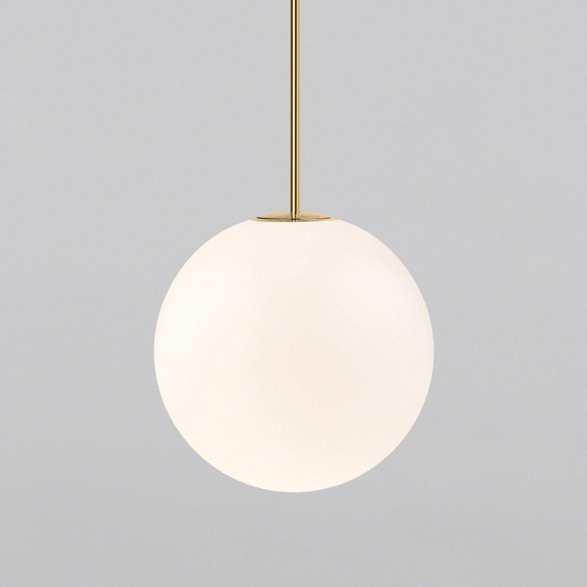 Brass Pendant Lamp | Mouth-Blown Opal Glass for Modern Pendant Lighting 11