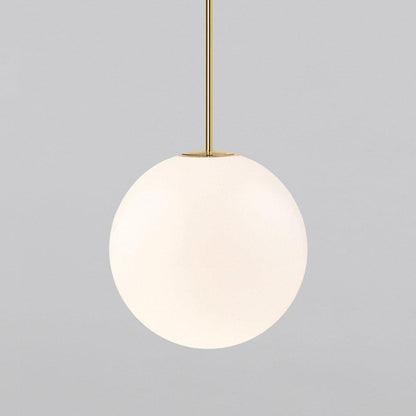 Brass Pendant Lamp | Mouth-Blown Opal Glass for Modern Pendant Lighting 11
