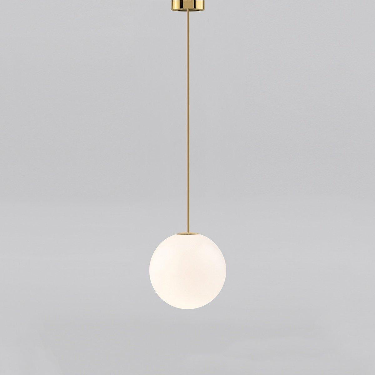 Brass Pendant Lamp | Mouth-Blown Opal Glass for Modern Pendant Lighting 12