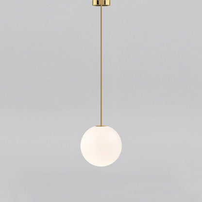 Brass Pendant Lamp | Mouth-Blown Opal Glass for Modern Pendant Lighting 12