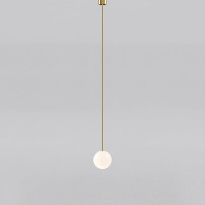 Brass Pendant Lamp | Mouth-Blown Opal Glass for Modern Pendant Lighting 14