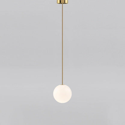 Brass Pendant Lamp | Mouth-Blown Opal Glass for Modern Pendant Lighting 15
