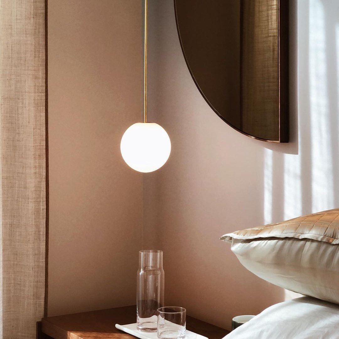Brass Pendant Lamp | Mouth-Blown Opal Glass for Modern Pendant Lighting 2