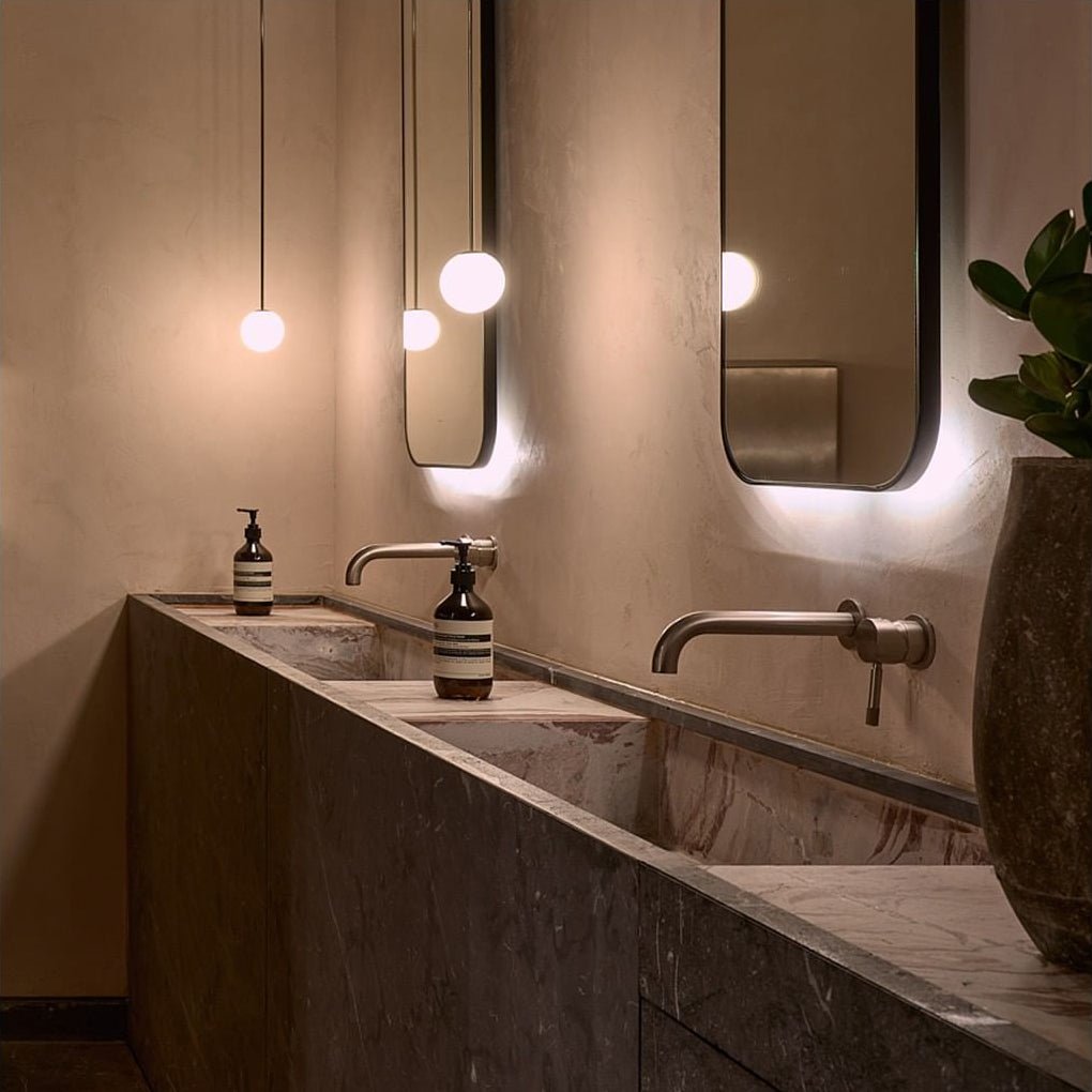 Brass Pendant Lamp | Mouth-Blown Opal Glass for Modern Pendant Lighting 4