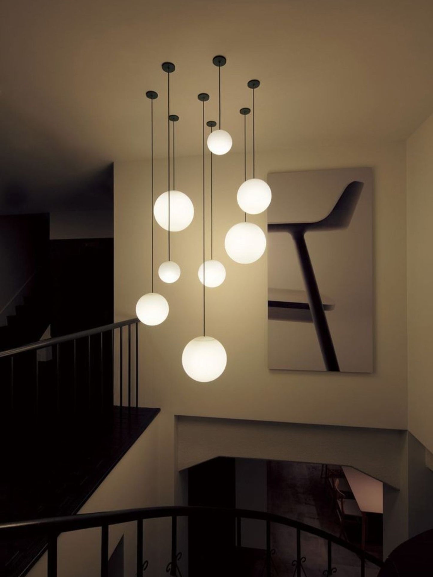 Brass Pendant Lamp | Mouth-Blown Opal Glass for Modern Pendant Lighting 5
