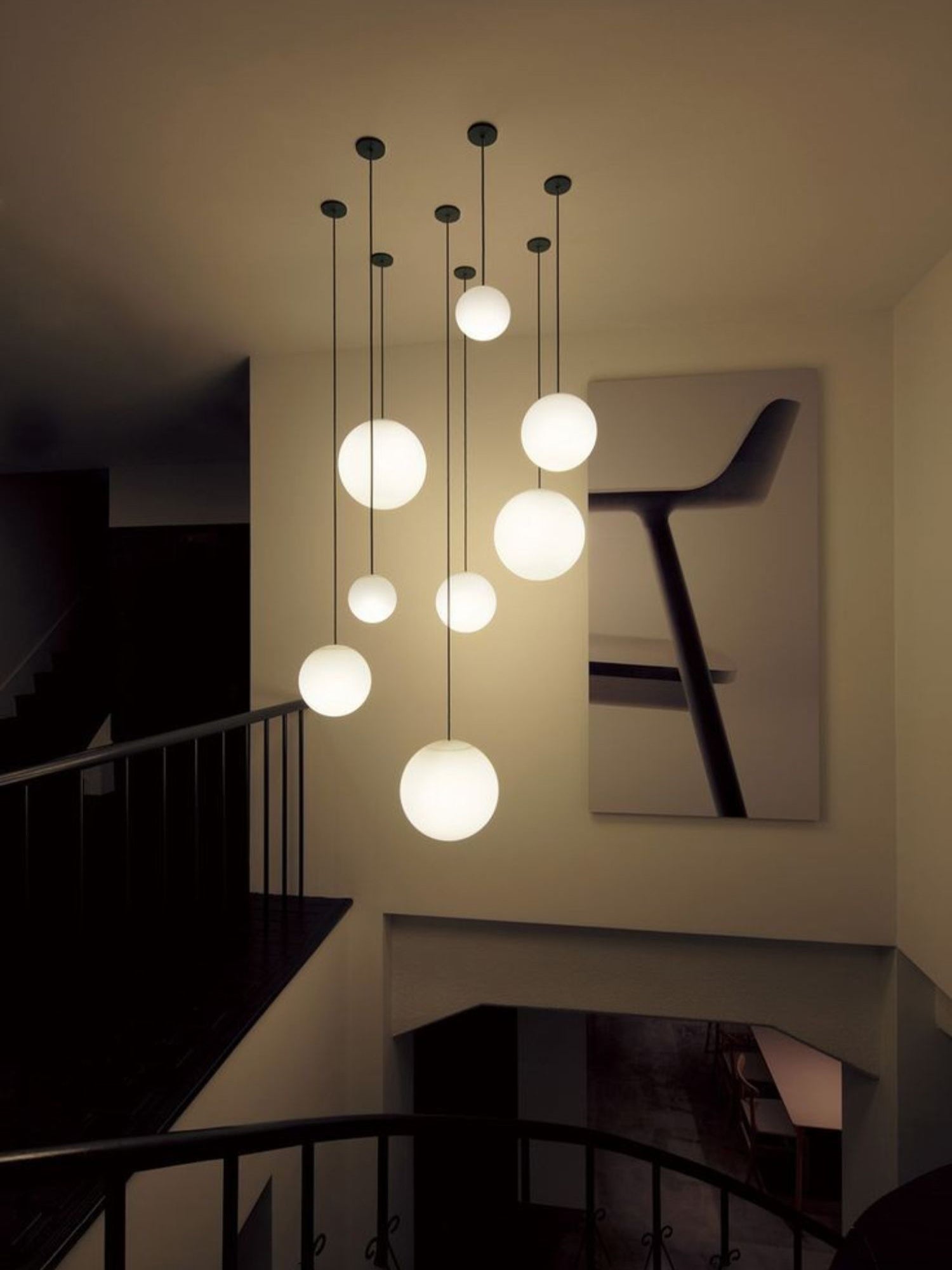 Brass Pendant Lamp | Mouth-Blown Opal Glass for Modern Pendant Lighting 5