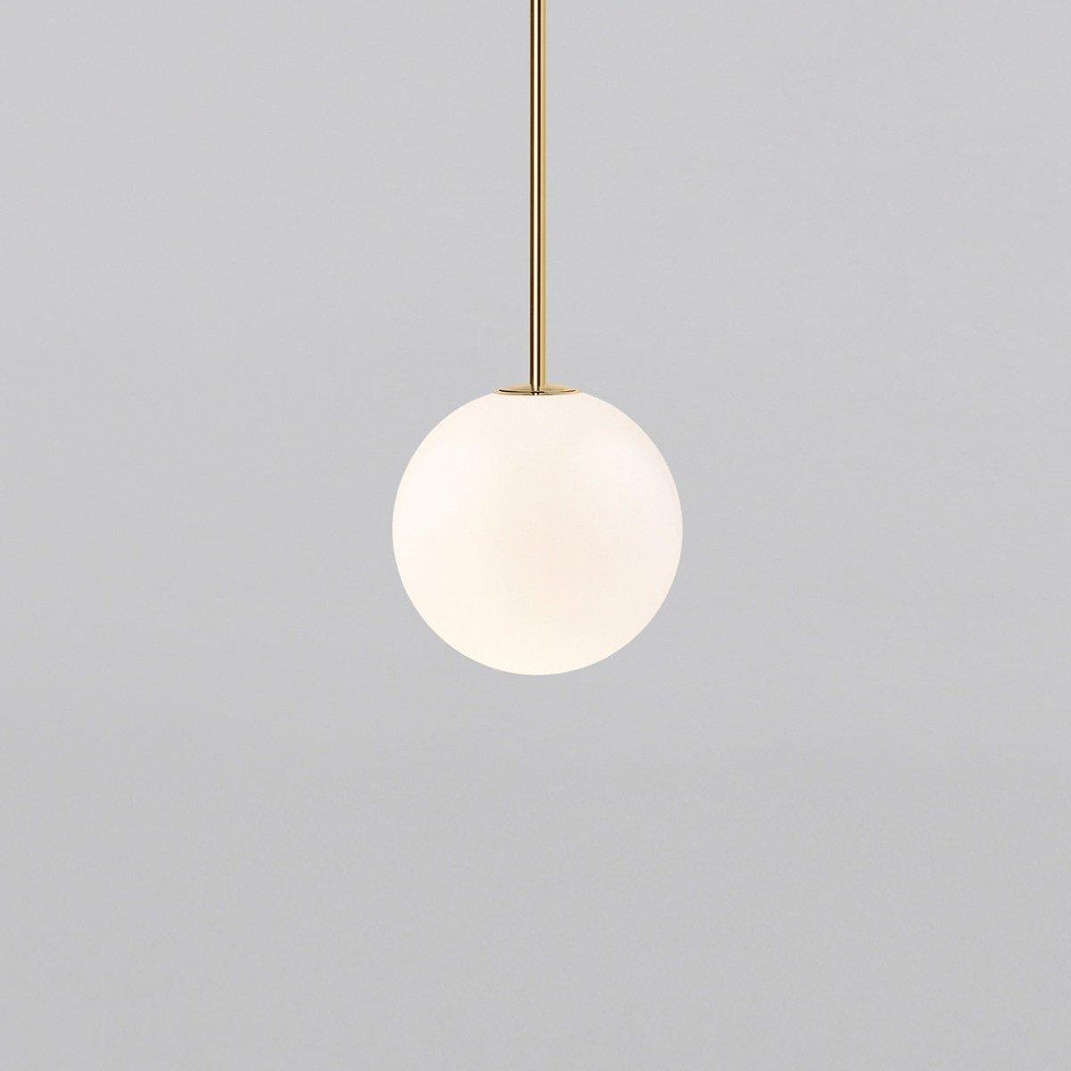 Brass Pendant Lamp | Mouth-Blown Opal Glass for Modern Pendant Lighting 9