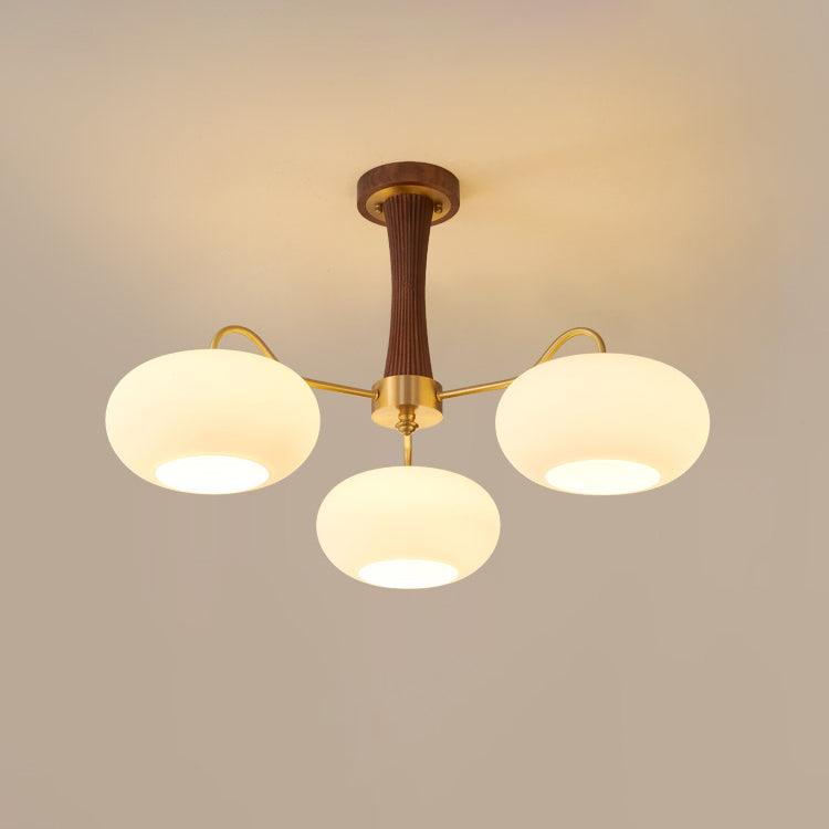 Brass Wooden Chandelier | Modern Design for Dining Room Lighting 0