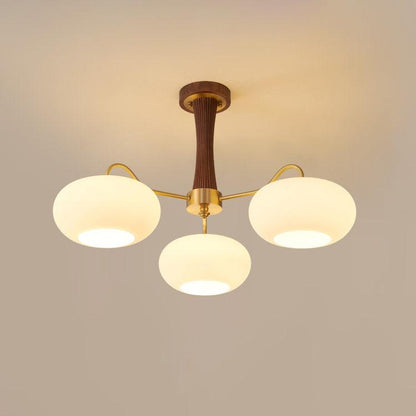 Brass Wooden Chandelier | Modern Design for Dining Room Lighting 0