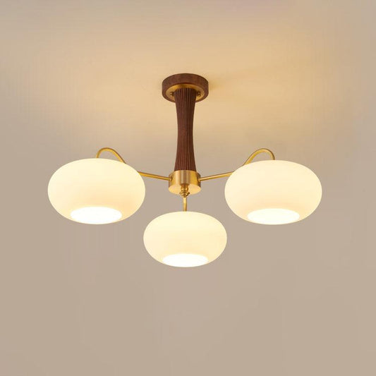 Brass Wooden Chandelier | Modern Design for Dining Room Lighting 0