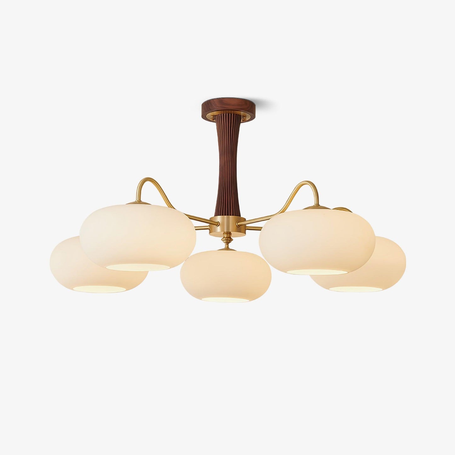 Brass Wooden Chandelier | Modern Design for Dining Room Lighting 1