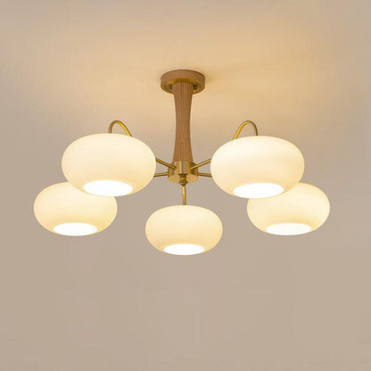 Brass Wooden Chandelier | Modern Design for Dining Room Lighting 13