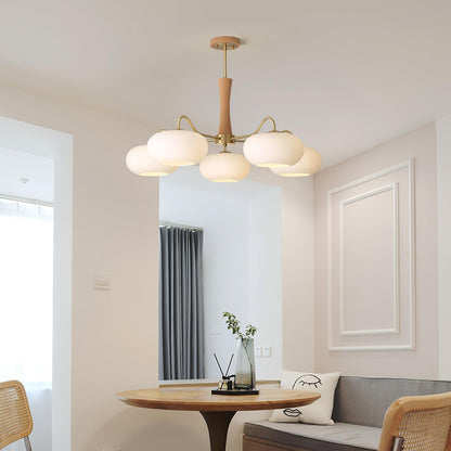 Brass Wooden Chandelier | Modern Design for Dining Room Lighting 2