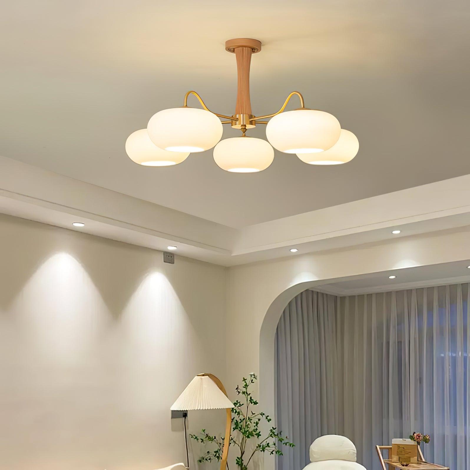 Brass Wooden Chandelier | Modern Design for Dining Room Lighting 5