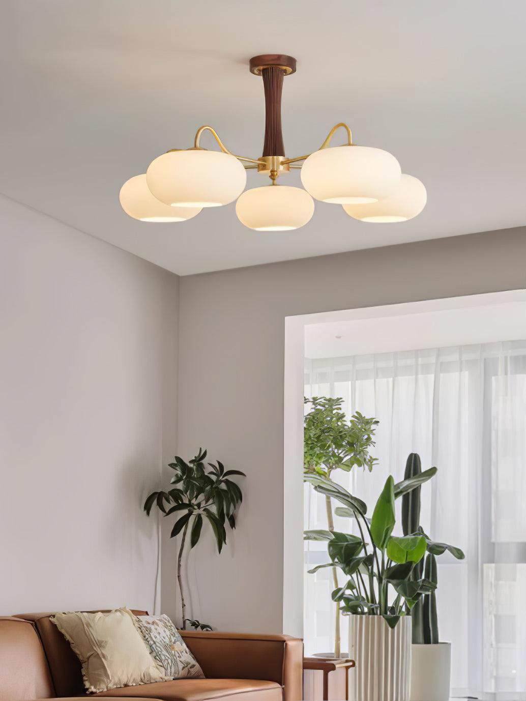 Brass Wooden Chandelier | Modern Design for Dining Room Lighting 6