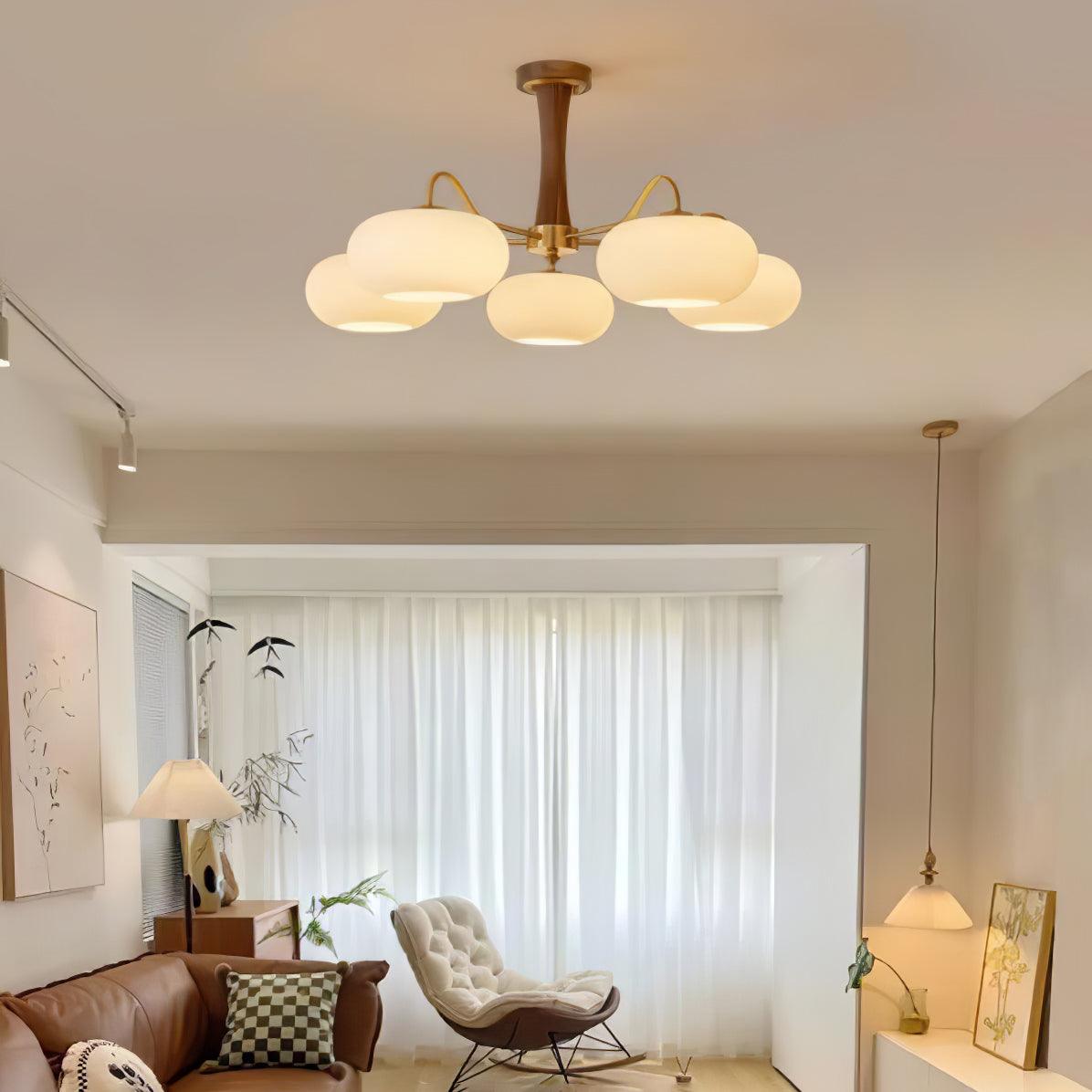 Brass Wooden Chandelier | Modern Design for Dining Room Lighting 7
